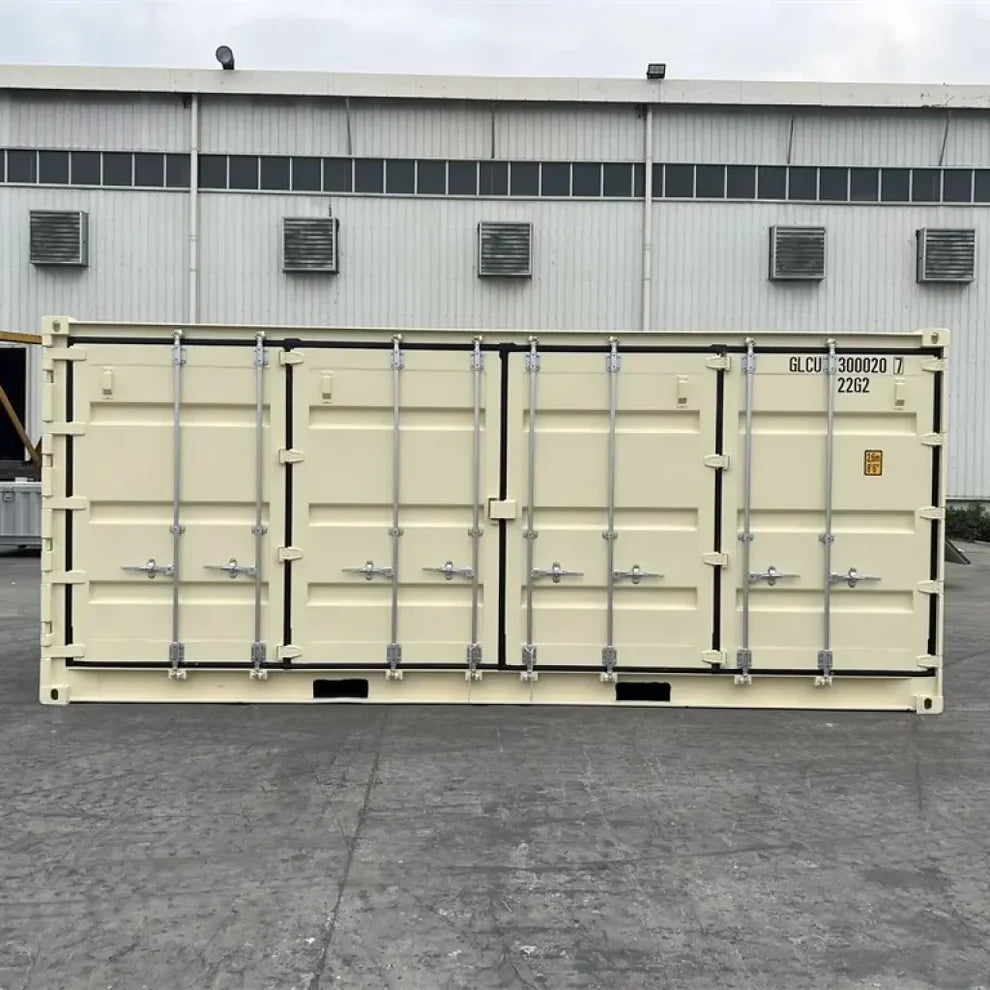 Conteneur maritime beige neuf de 20 pieds à ouverture latérale agri-tract