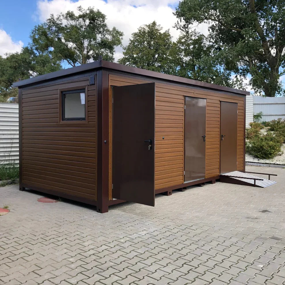 Conteneur en panneaux sandwich avec toilettes 6,00×3,00 agri-tract