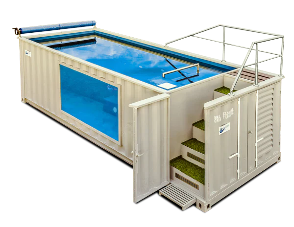 Piscine panoramique en conteneur de 6,05 x 2,44 m agri-tract