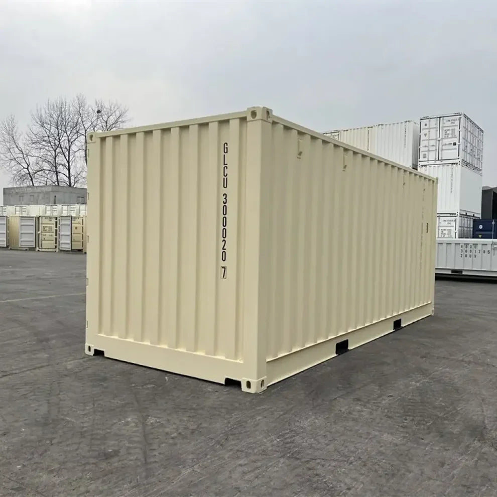 Conteneur maritime beige neuf de 20 pieds à ouverture latérale agri-tract