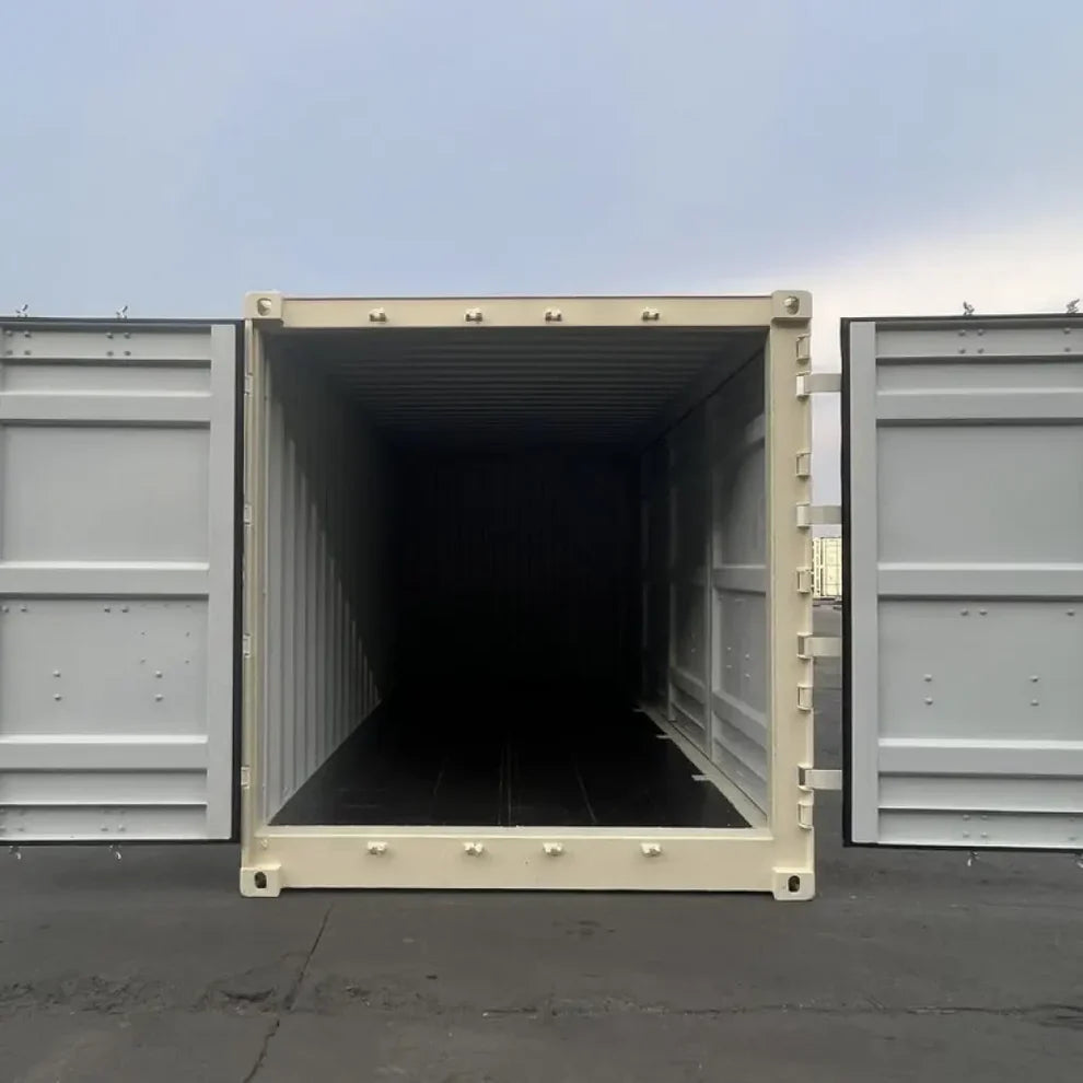 Conteneur maritime beige neuf de 20 pieds à ouverture latérale agri-tract