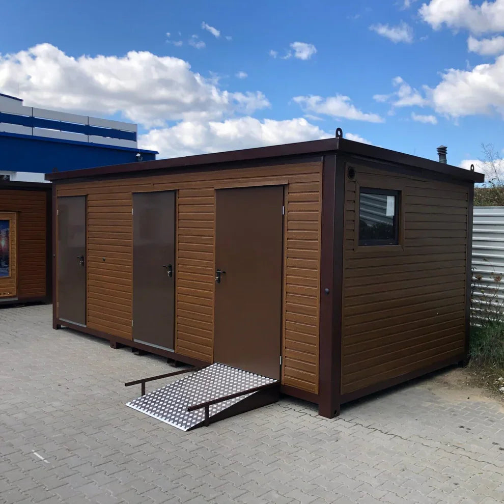 Conteneur en panneaux sandwich avec toilettes 6,00×3,00 agri-tract