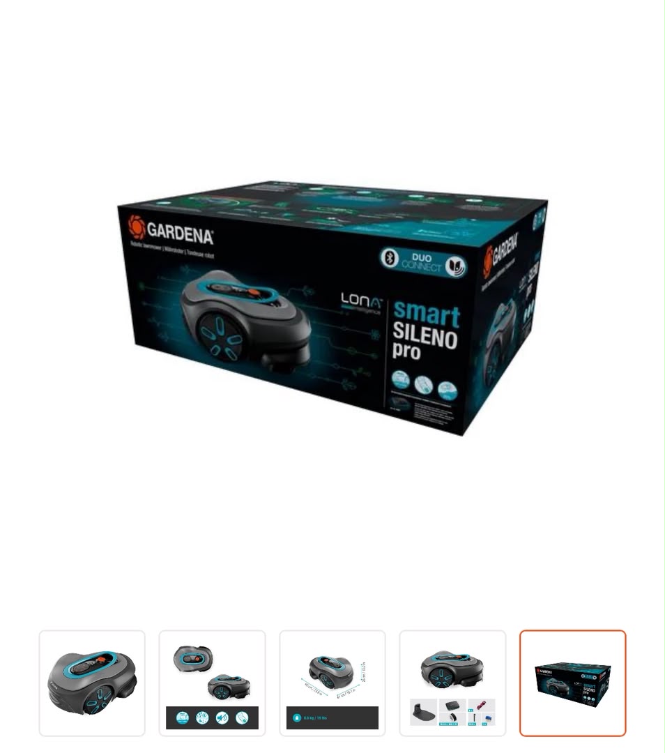Gardena Robô Corta-relva SILENO pro 600m² 18V TIRESPARK
