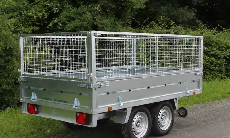 Remorque basculante à double essieu Leader 39560, dimensions utiles : 253 x 147 x 30 cm agri-tract